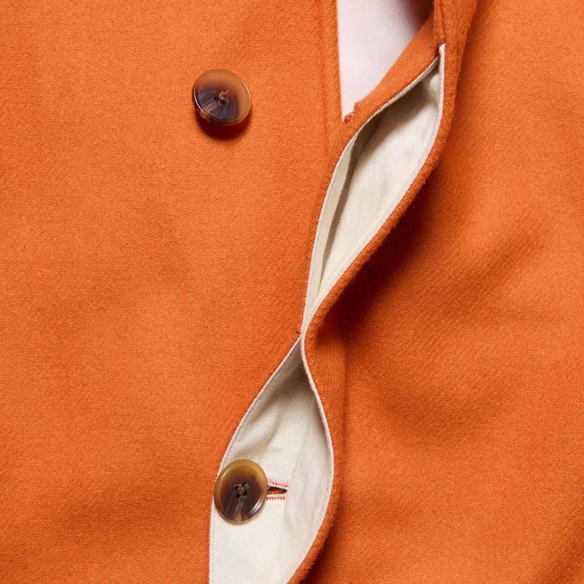 SOPHNET.  / WOOL MELTON SHORT OVERCOAT (Orange) ボタン